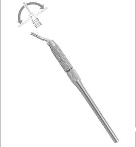 Scalpel Handle Moveable / Dental Surgical Scalpel Adjustable Handle Stainless Steel